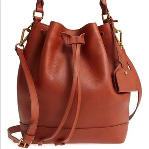 Madewell Lafayette Leather Bucket Bag EUC